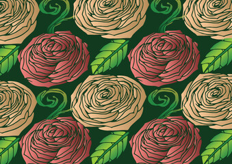 Vector hand drawn colorful flower illustration.