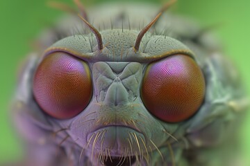 Close-up Portrait of a Fly, Creative Style.