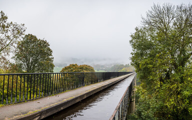 Pontcysyllte Aqueduct surrounded in mist