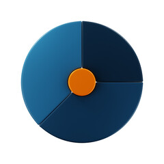 Premium chart statistic finance icon 3d rendering on isolated background