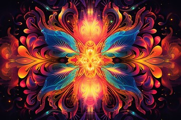 vibrant spiritual patterns. Generative AI