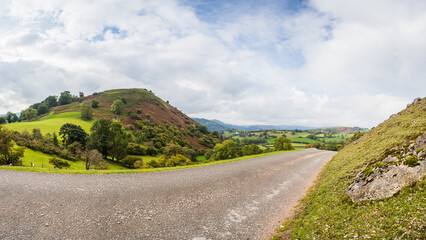 Castell Dinas Bran on top of a hillside