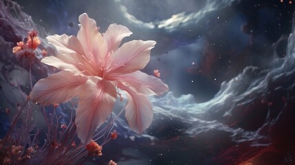 Fototapeta na wymiar An ethereal Nebula Narcissus unveiling a celestial ballet of colors in