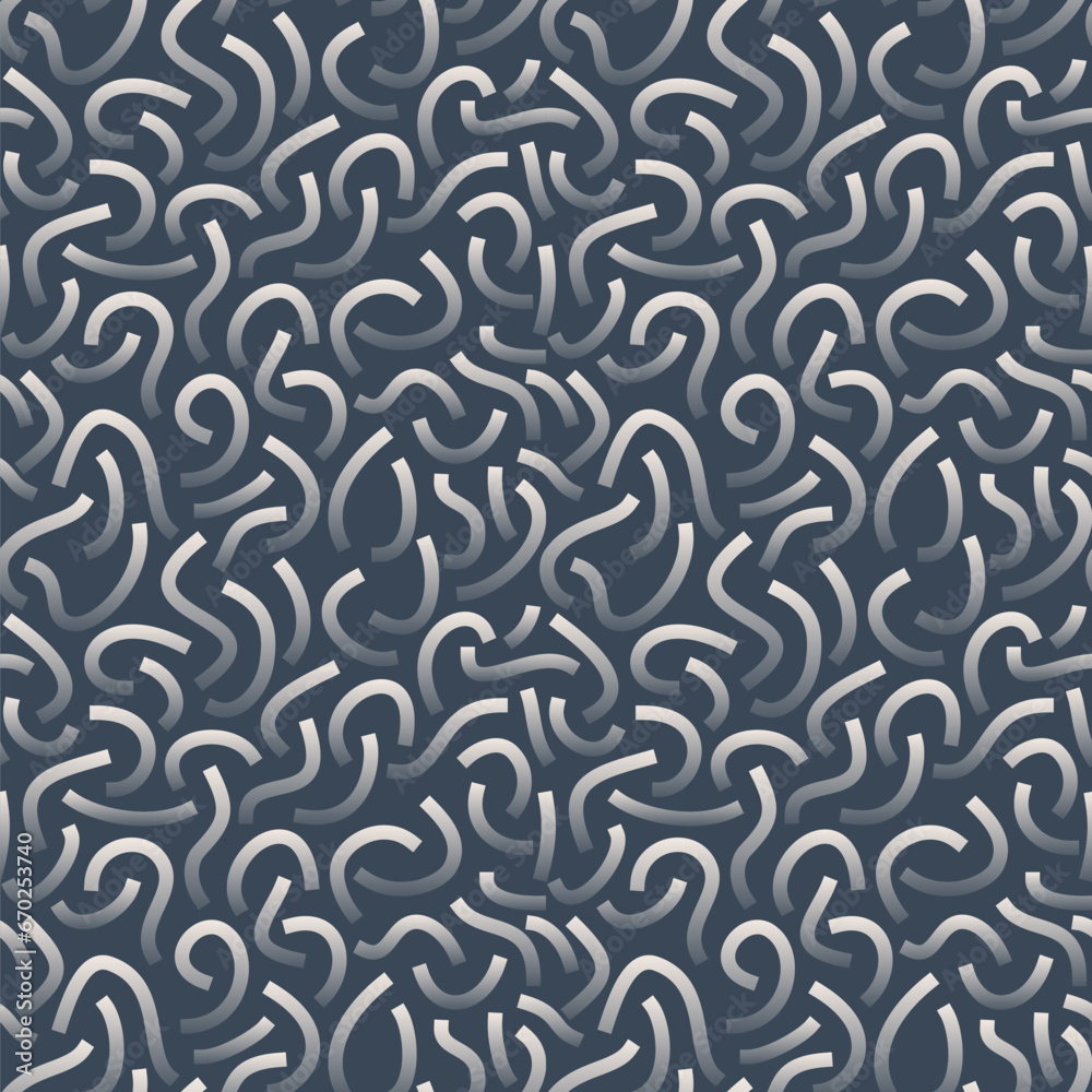 Poster white gradient curved lines isolated on dark grey background. transparent bold squiggles.