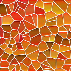 Obraz premium abstract vector stained-glass mosaic background - orange and red