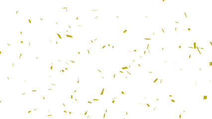 Golden confetti falling down, party popper PNG. Create birthday and party decoration concept.  Transparent background
