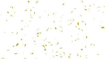 Golden confetti falling down, party popper PNG. Create birthday and party decoration concept.  Transparent background