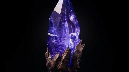 An isolated Gemstone Gentian specimen, showcasing the intricate details of its unique blue and purple hues.