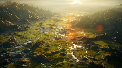 A cinematic aerial view of the 