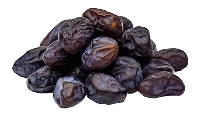 dried plums solated on white or transparent background