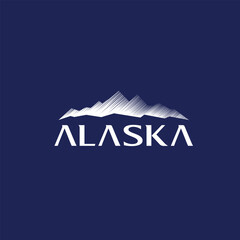 vintage alaska mountain logo design. Vector illustration vintage alaska mountain. Modern logo design vector icon template