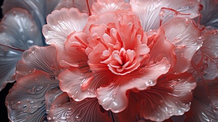 A close-up of a Crystal Carnation, its intricate patterns and texture beautifully captured in