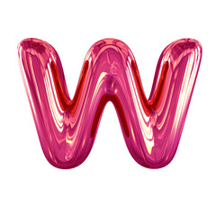 Inflatable symbol. letter w