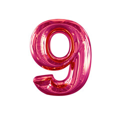 Inflatable symbol. number 9