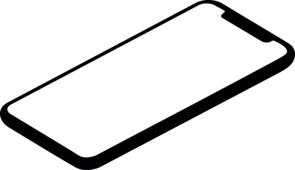Simple black and white illustration of a cellphone – graphic resource for graphic designer and UXUI designers