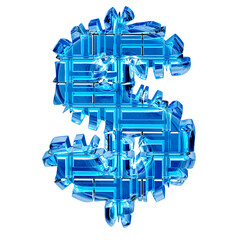 Blue ice transformed symbol