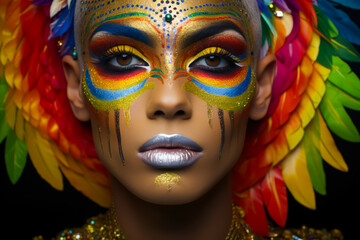 Fototapeta premium Support LGBTQ in portrait rights embrace diversity.