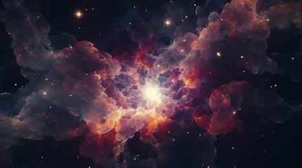 Raamstickers Nebula Narcissus, an interstellar kaleidoscope of colors and patterns, in © Anmol