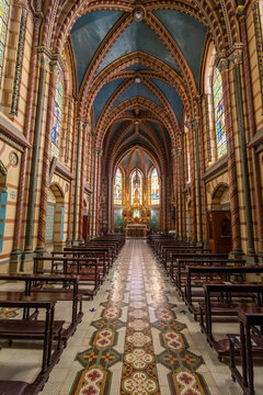 Interior of Basilica of the National Vow.  Quito, Ecuador.