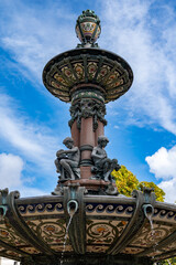 Obraz premium Views of streets and houses of Limoges town, Haute-Vienne department, France with famous porcelain and leather industry, city hall fountain