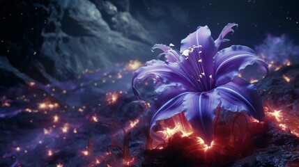 Fototapeta na wymiar Nebula Narcissus resembling an alien garden of light, in