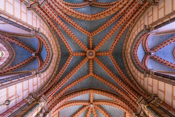 Interior of Basilica of the National Vow.  Quito, Ecuador.