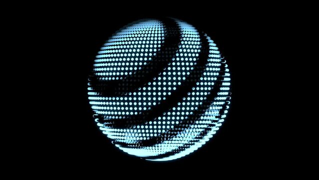 sphere abstract background 3d animation. can be used to represent vj motion background, technology or minimalist hologram