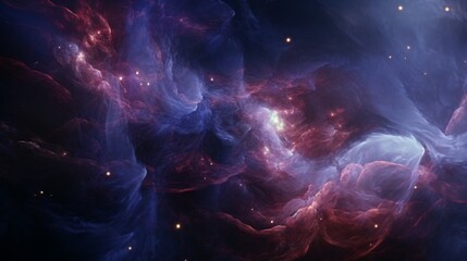 Nebula Nigella's ethereal, gaseous tendrils dancing across the cosmic canvas. - obrazy, fototapety, plakaty