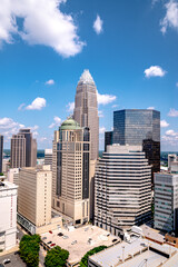 charlotte north carolina uptown city skyline citiscape
