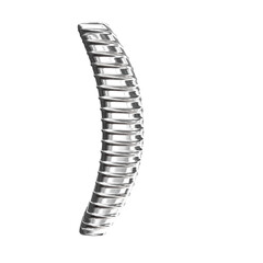 Silver symbol with ribbed horizontal