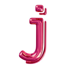 Pink symbol. letter j