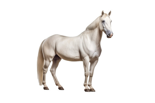 A mare with a sleek, muscular build, image that looks painted.