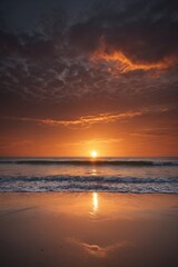 Fototapeta premium Sunset at a beach