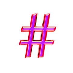 Purple symbol in a pink frame