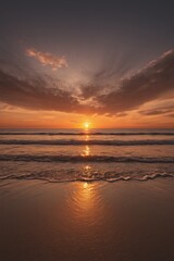 Obraz premium Sunset at a beach