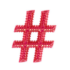 Obraz premium Small spheres on the pink symbol