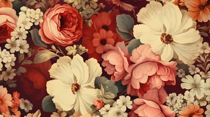 Schilderijen op glas Vintage Flower Background © Stock Habit