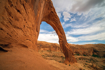 Blue Sky and Clouds above the Corona Arch