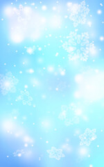 Fototapeta na wymiar Snowflakes shine in the light. Abstract snowflake background. Snow background. Winter snowfall. Christmas eve.