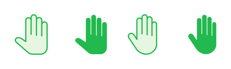 Fototapeta premium Hand icon set. hand vector icon, palm,click