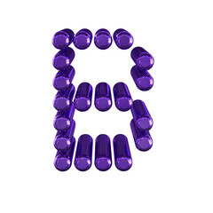 Symbol made of cylinders. letter b