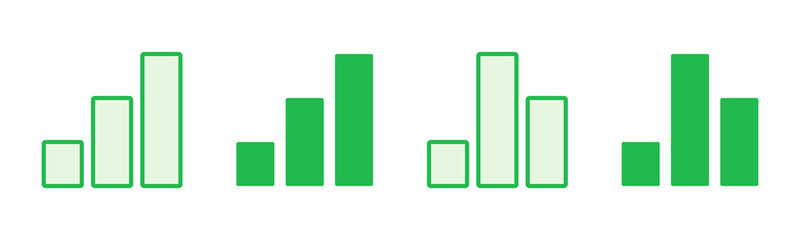 Growing graph Icon set. Chart icon. diagram icon