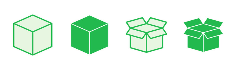 Box icon set. box vector icon, package, parcel