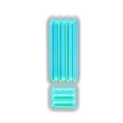 Turquoise luminous symbol