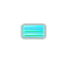Turquoise luminous symbol