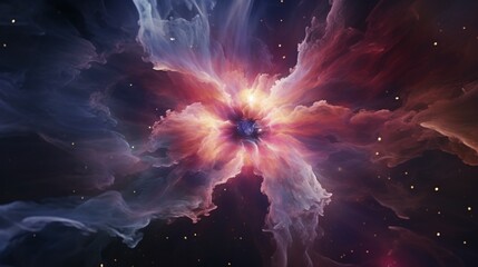 The Cosmic Columbine nebula in a state of dynamic transformation, depicted in ultra-realistic
