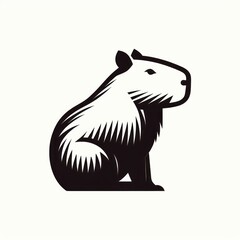 Fototapeta premium Images of capybaras, minimalist logos and illustrations of capybaras for stikers, advertisements, printed polo shirts, posing capybaras