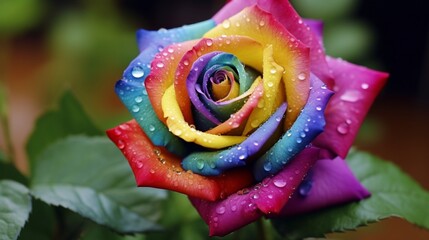 The exquisite details of a Royal Rainbow Rose in