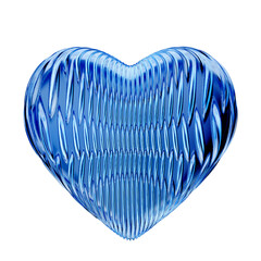 Ribbed blue ice heart