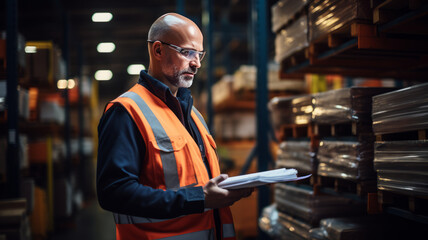 Metalwork factory inventory check.generative ai